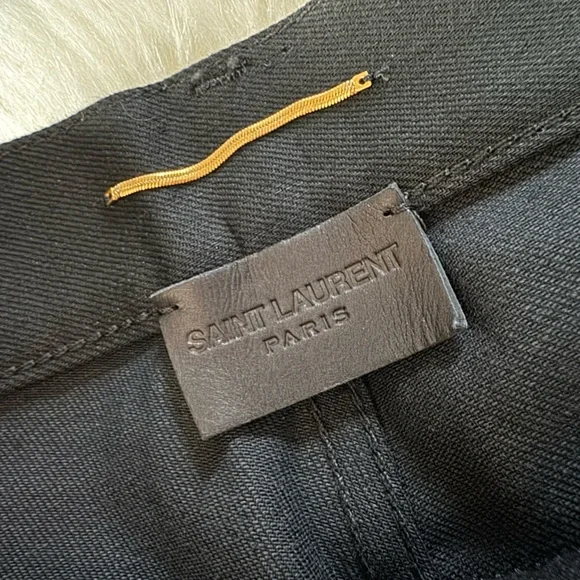 Saint Laurent Black Denim Bermuda Shorts - Picture 8 of 16